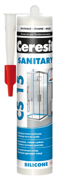 Ceresit CS15 Sanitary силікон санітарний 280мл (прозорий)