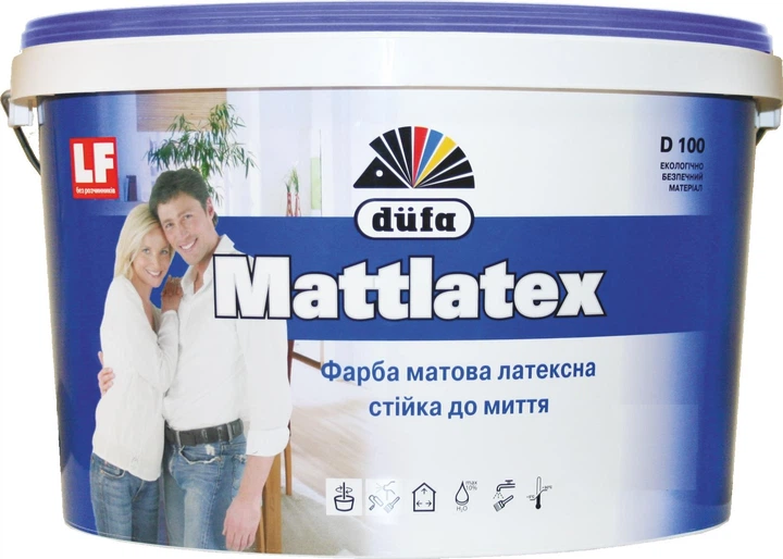 Dufa D100 Mattlatex  1л (1,4кг) латексна матова