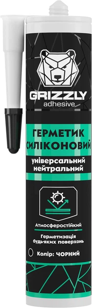 GRIZZLY Герметик силіконовий універсальний (чорний) 280мл