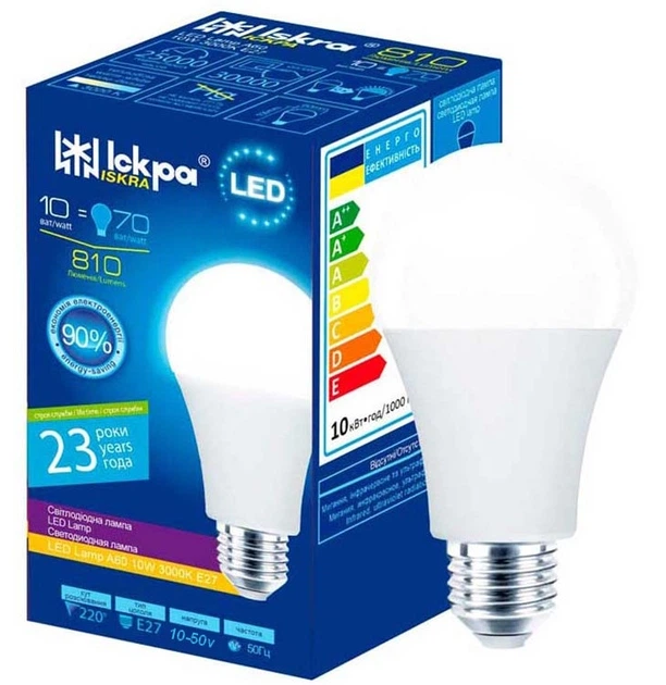 Іскра LED A60-10W E27 4000K
