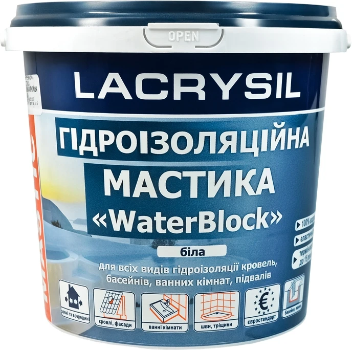 LACRYSIL Гідроізоляційна мастіка акрилова (біла) 12 кг
