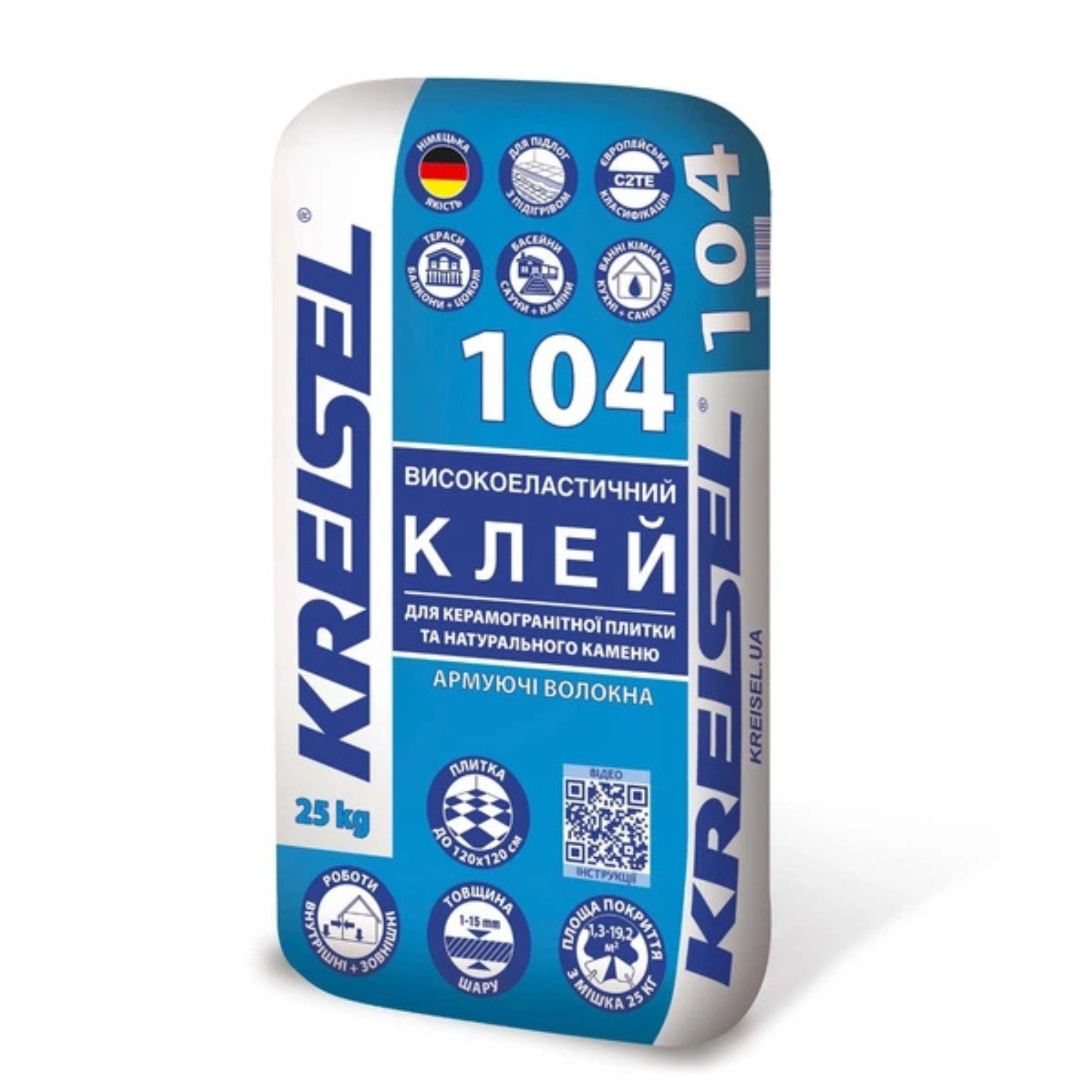 KREISEL 104 Клей для плитки еластичний ELASTI MULTI 25кг/42пал.