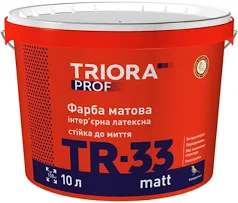 TRIORA Фарба інтер'єрна матова TR-33 Matt 5л 1 клас миття