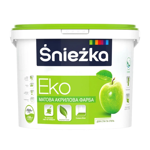 Sniezka Еко 15л (20кг) сніжно-біла акрилова
