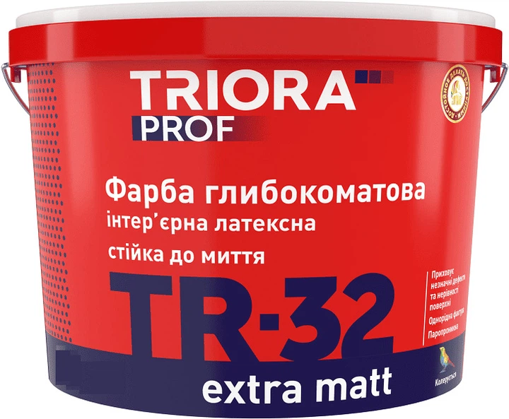 TRIORA Фарба інтер'єрна глибокоматова TR-32 Extra Matt  1л