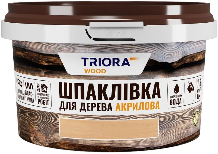 TRIORA Шпаклівка 0,4кг для дерева 445 Вільха