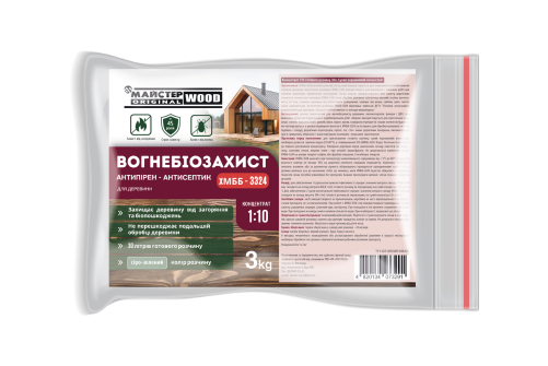 Вогне-Біозахист для дерева 1 кг відро [ХМББ-3324) ДЛЯ ЗОВН-РОБІТ концентрат 1,10