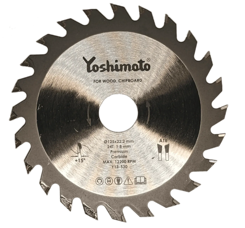 Yoshimoto Диск пиляльний по дереву 125х22.2х24T (Y13-530)